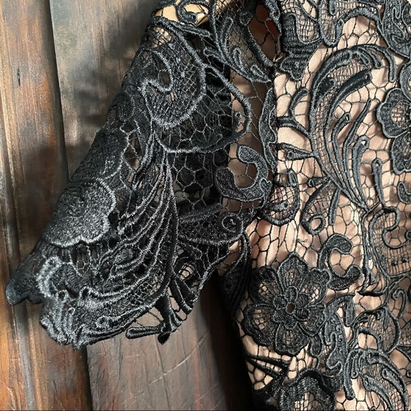 DRESS THE POPULATION Anna Crochet Lace Sheath Dress NWT - Picture 2 of 11